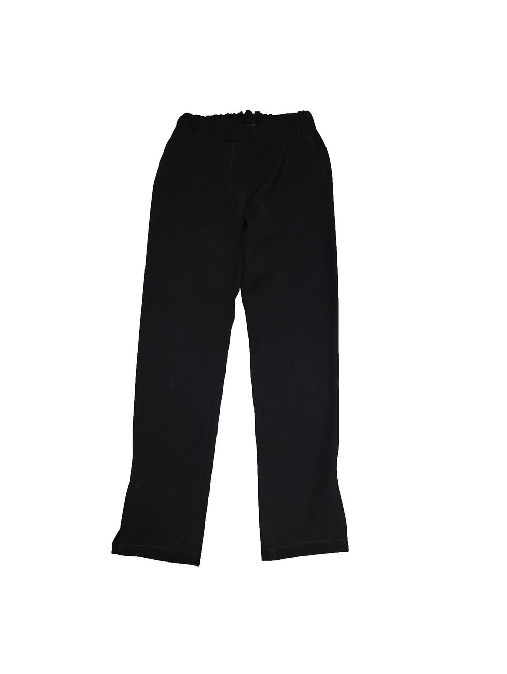 Nili Lotan Elastic Waist Ankle Full Length Pants Black Size 2 Made In USA